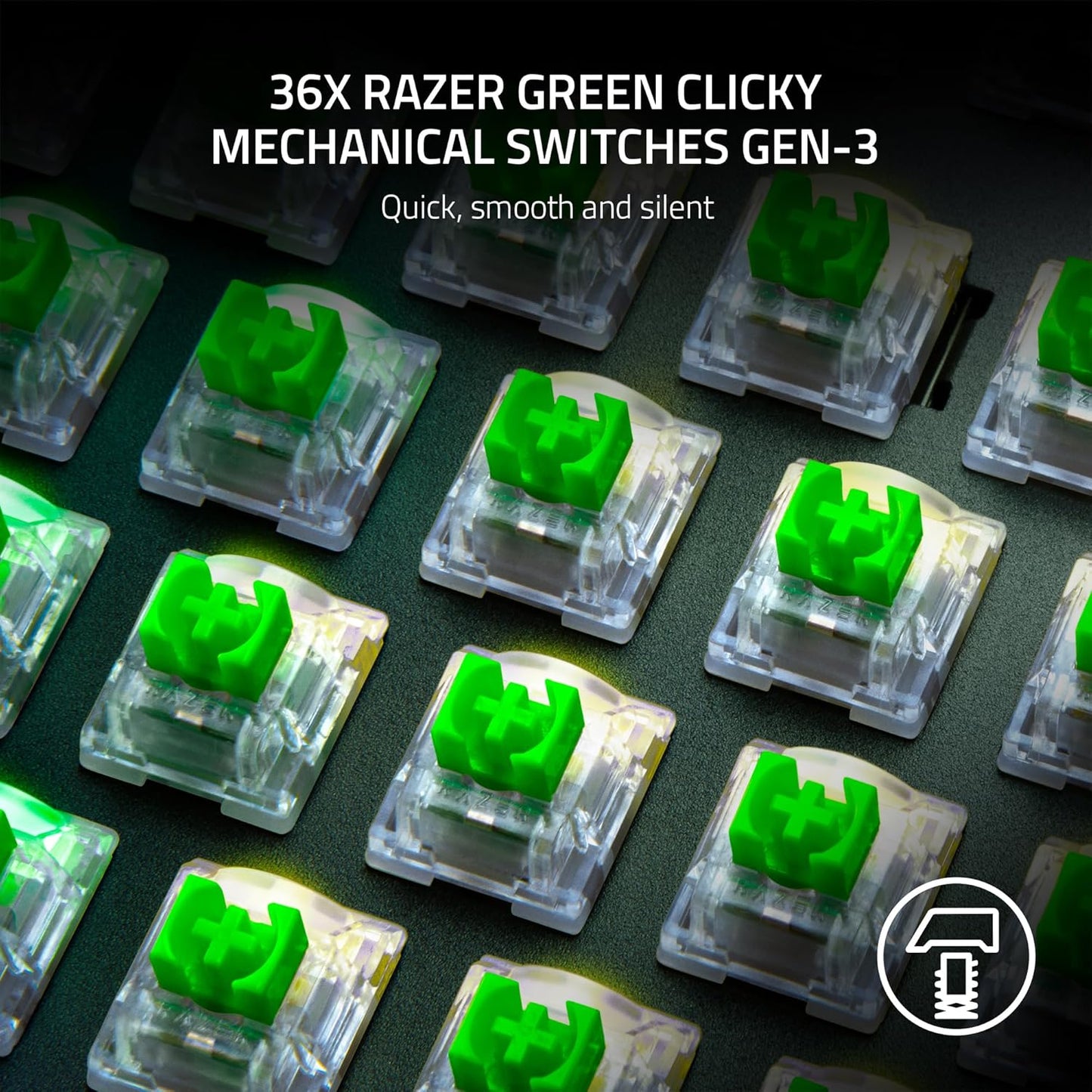 Razer Mechanical Switches Pack Green Clicky (Razer Renewed)