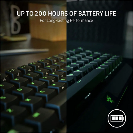 Razer BlackWidow V3 Mini HyperSpeed 65% Wireless Mechanical Gaming Keyboard (Razer Renewed)
