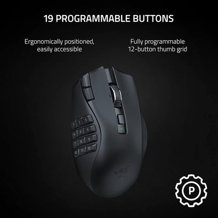 Razer Naga V2 HyperSpeed Wireless MMO Gaming Mouse (Razer Renewed)