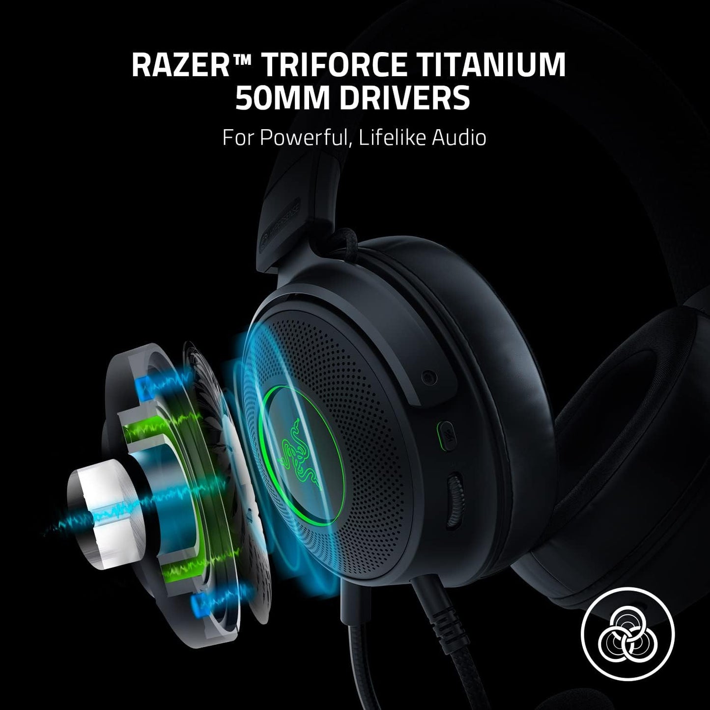 Razer Kraken V3 HyperSense Wired Gaming Headset (Razer Renewed)