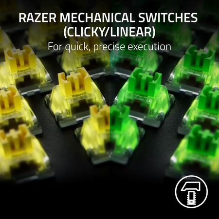 Razer BlackWidow V4 X Gaming Keyboard (Green Switch) (Razer Renewed)
