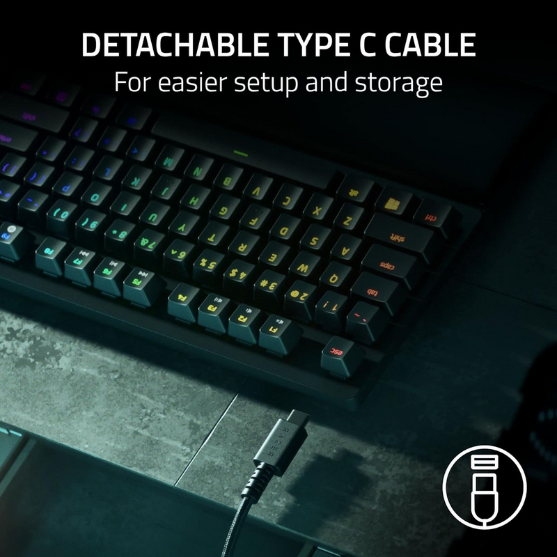 Razer Huntsman V2 TKL Gaming Keyboard (Razer Renewed)