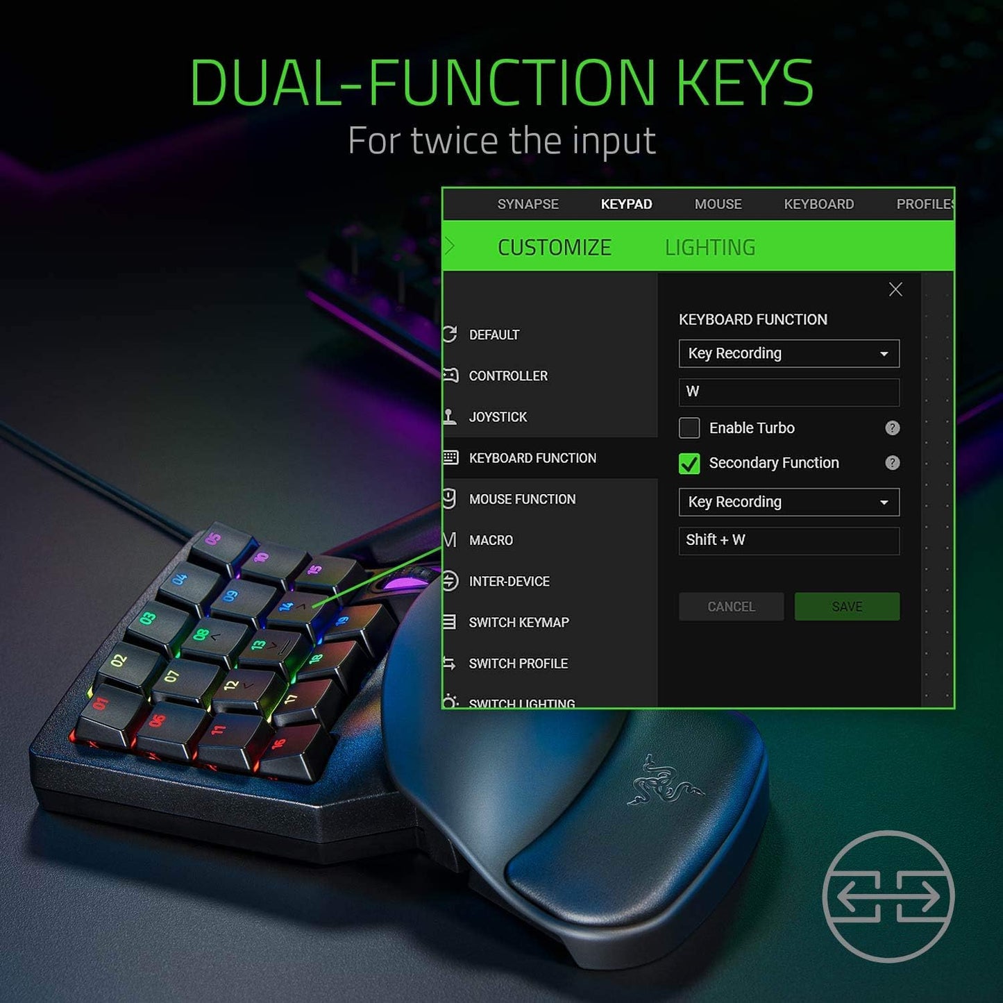 Razer Tartarus Pro Gaming Keypad (Razer Renewed)