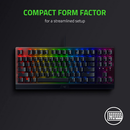 Razer BlackWidow V3 Tenkeyless TKL Mechanical Gaming Keyboard (Razer Renewed)