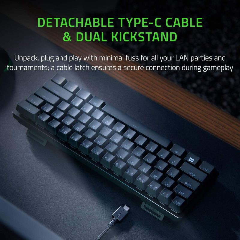 Razer Huntsman Mini Gaming Keyboard - Clicky Purple Switch (Razer Renewed)