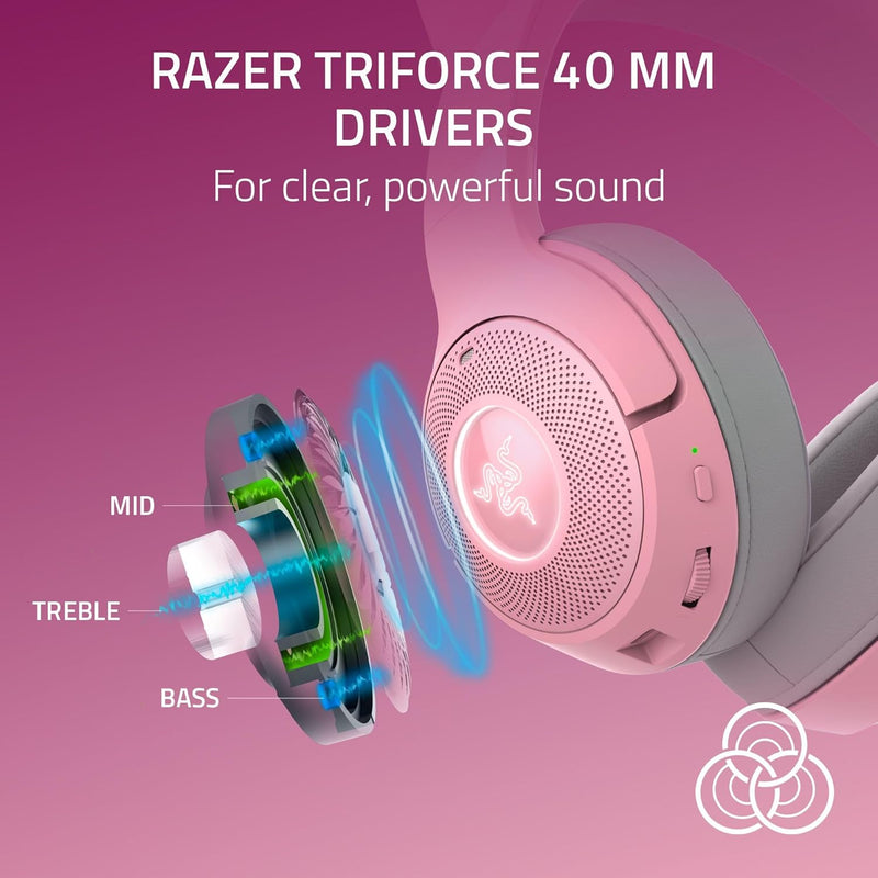 Razer Kraken Kitty V2 BT Quartz (Razer Renewed)