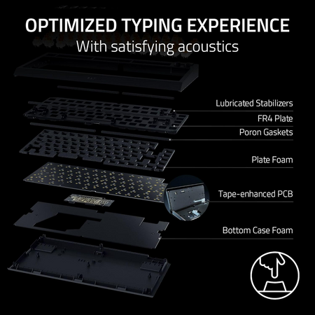 Razer BlackWidow V4 75% US Gaming Keyboard (Razer Renewed)