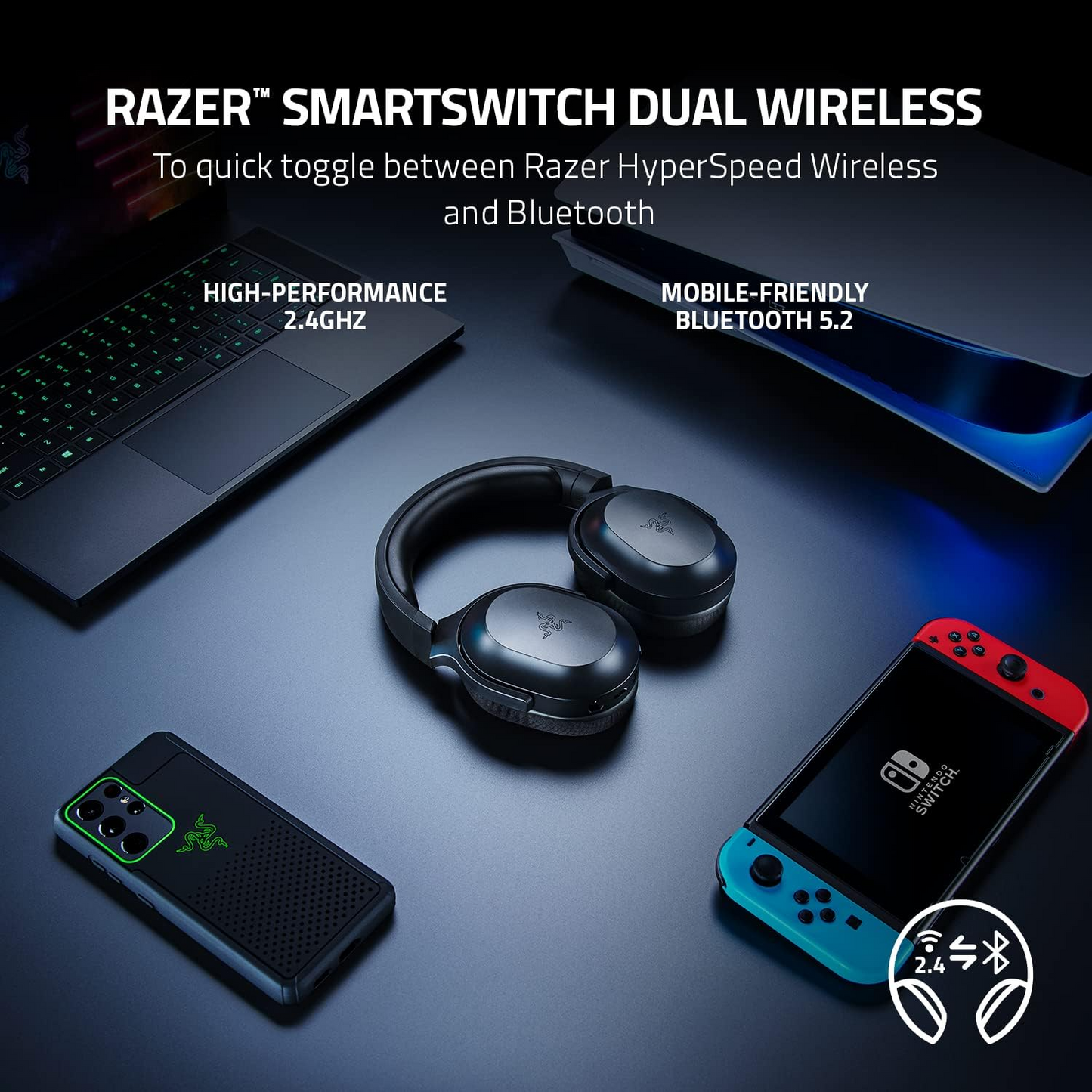 Barracuda X (2022) Wireless Gaming & Mobile Headset (Razer Renewed)