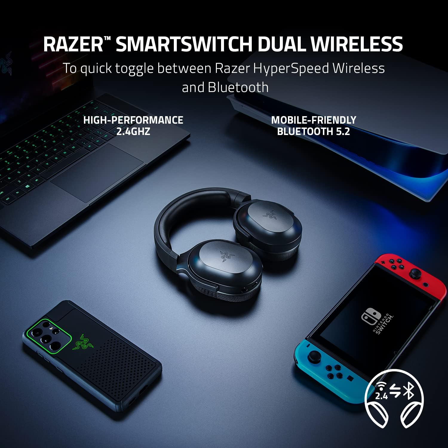 Barracuda X (2022) Wireless Gaming & Mobile Headset (Razer Renewed)