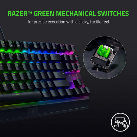 Razer BlackWidow V3 Tenkeyless TKL Mechanical Gaming Keyboard (Razer Renewed)