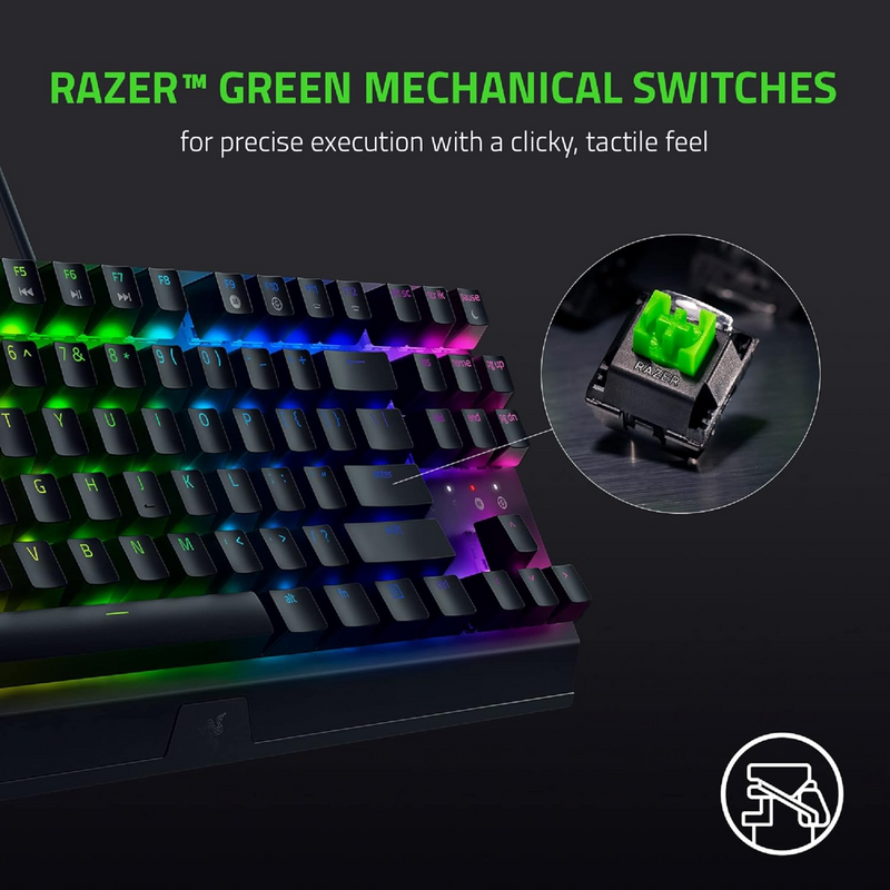Razer BlackWidow V3 Tenkeyless TKL Mechanical Gaming Keyboard (Razer Renewed)