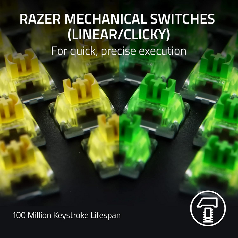 Razer BlackWidow V4 Pro Gaming Keyboard (Green Switch) (Razer Renewed)