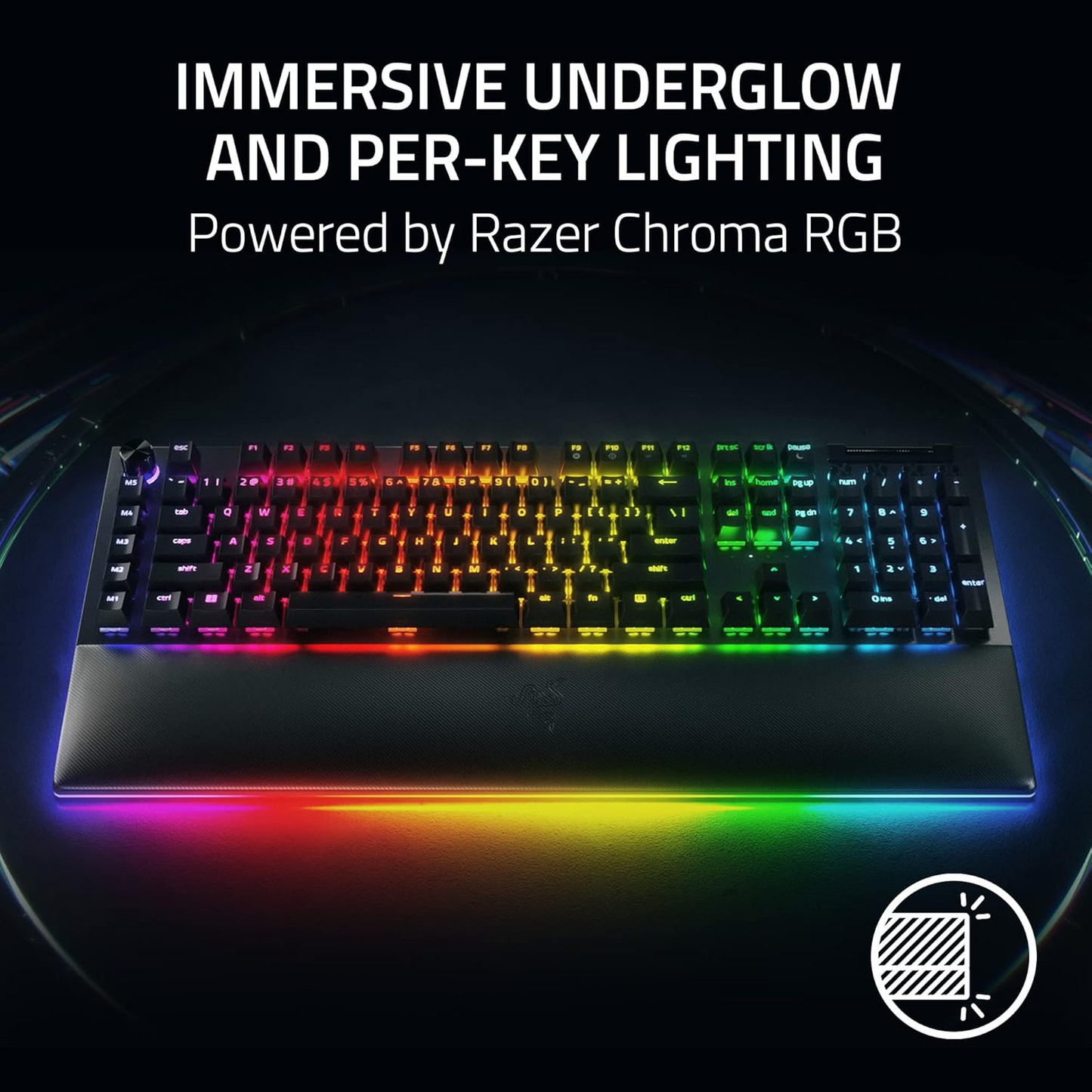 Razer BlackWidow V4 Pro Gaming Keyboard (Green Switch) (Razer Renewed)