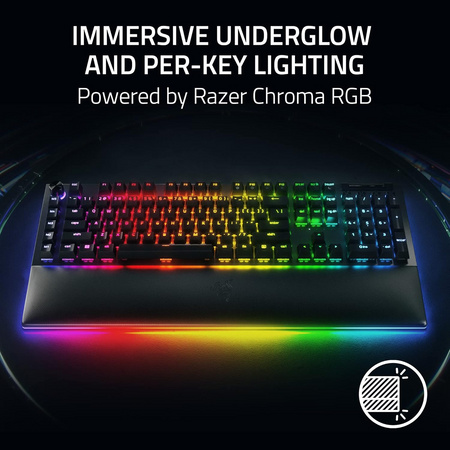 Razer BlackWidow V4 Pro Gaming Keyboard (Green Switch) (Razer Renewed)