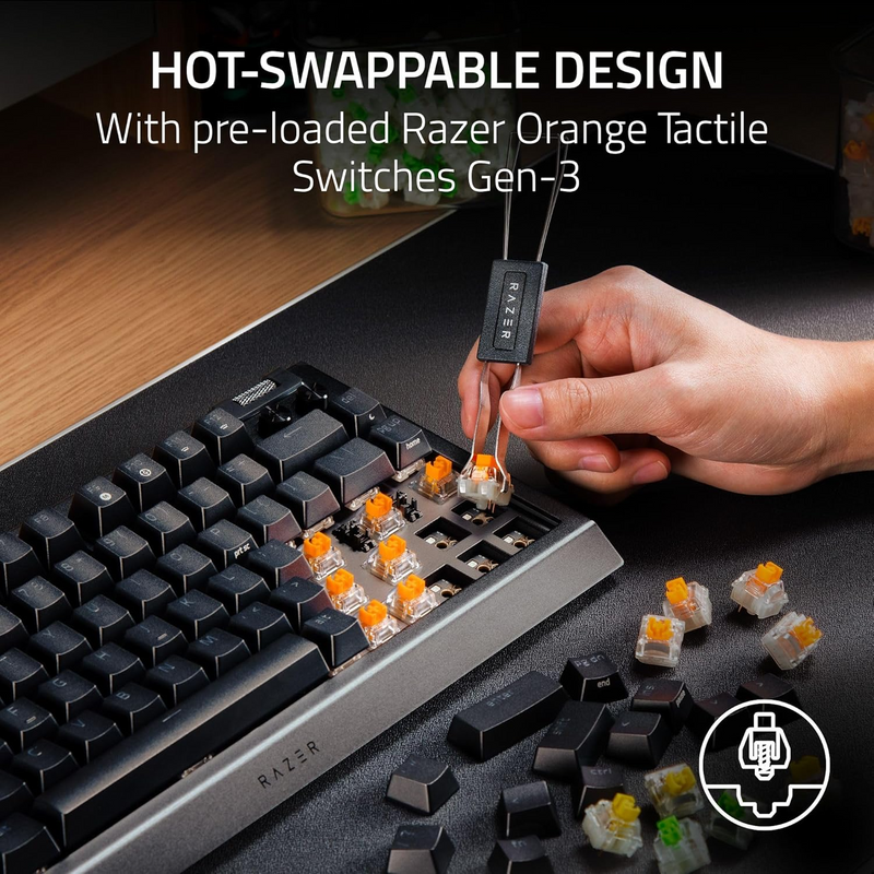 Razer BlackWidow V4 75% US Gaming Keyboard (Razer Renewed)