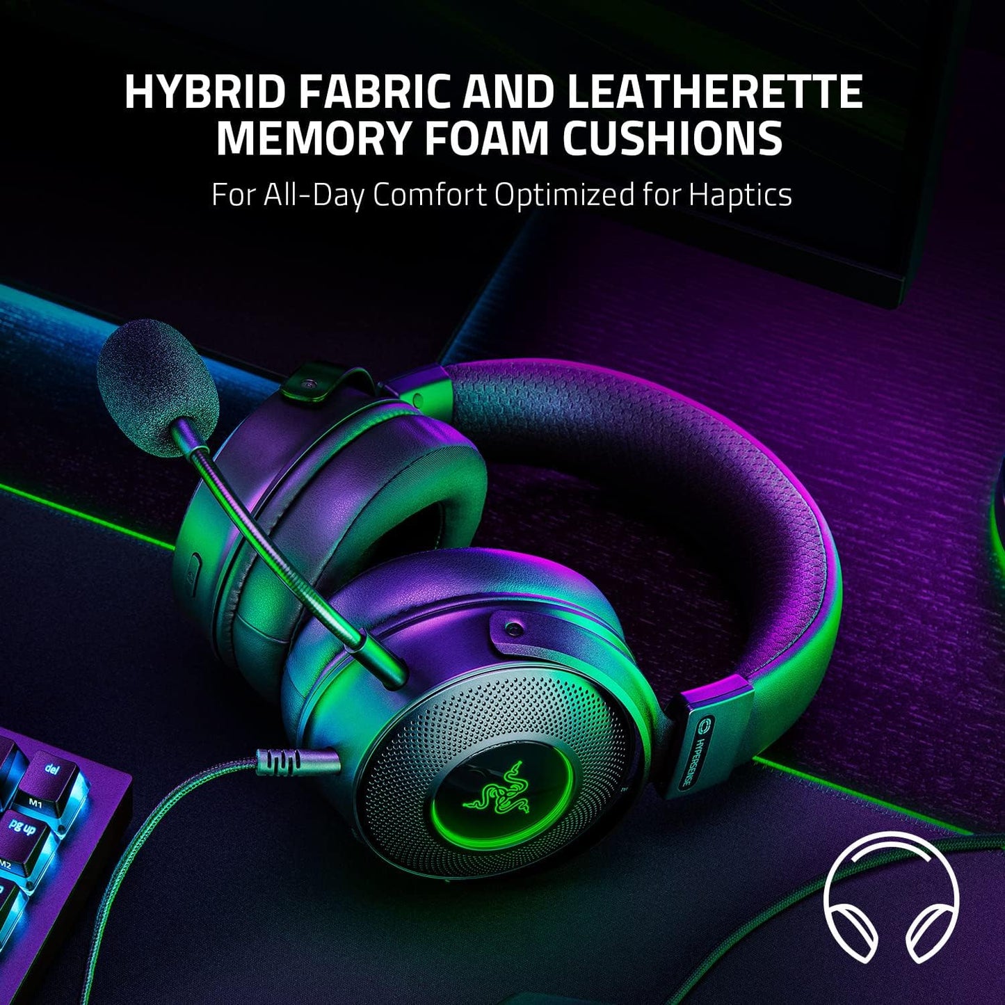 Razer Kraken V3 HyperSense Wired Gaming Headset (Razer Renewed)