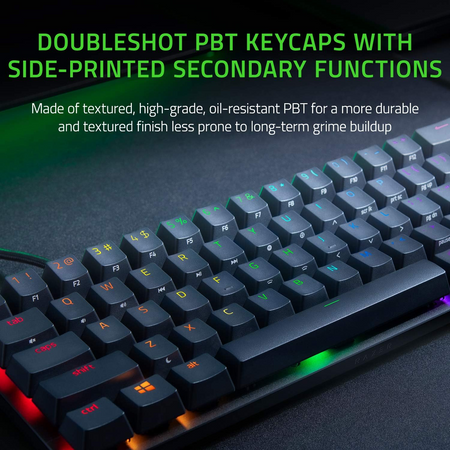 Razer Huntsman Mini Gaming Keyboard - Clicky Purple Switch (Razer Renewed)