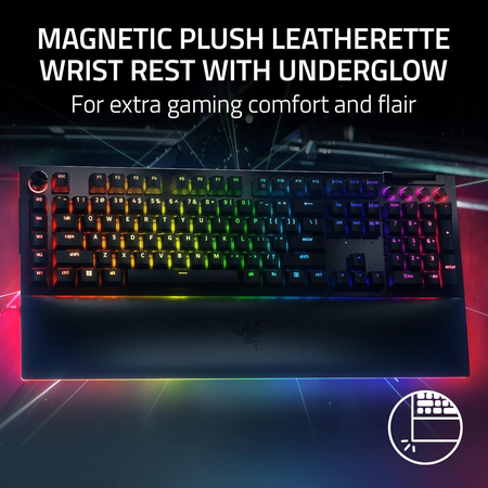 Razer BlackWidow V4 Pro Gaming Keyboard (Green Switch) (Razer Renewed)