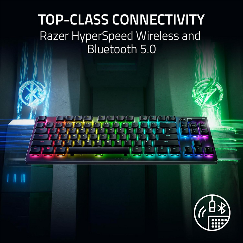 Razer DeathStalker V2 Pro TKL Gaming Keyboard (Linear Red) (Razer Renewed)