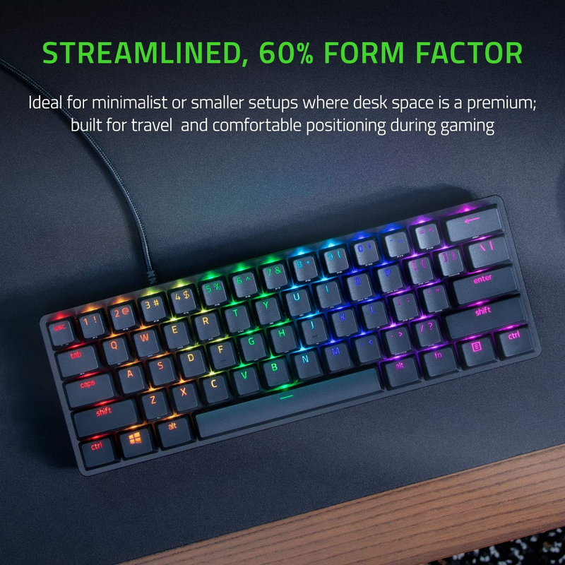Razer Huntsman Mini Gaming Keyboard - Clicky Purple Switch (Razer Renewed)