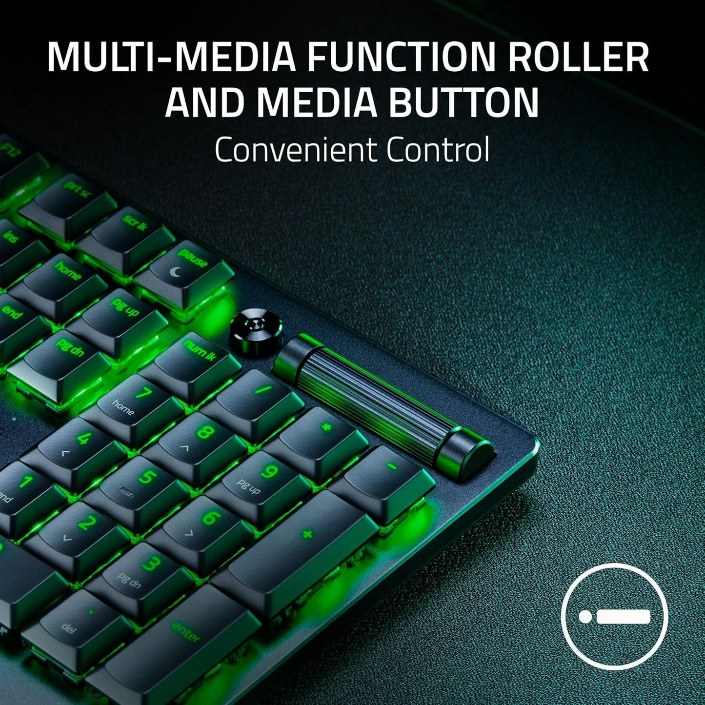 Razer DeathStalker V2 Gaming Keyboard (Linear Red) (Razer Renewed)