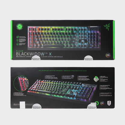 Razer BlackWidow V4 X Gaming Keyboard (Green Switch) (Razer Renewed)
