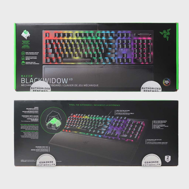 Razer BlackWidow V3-Keyboard (Green Switch)-US  (Razer Renewed)