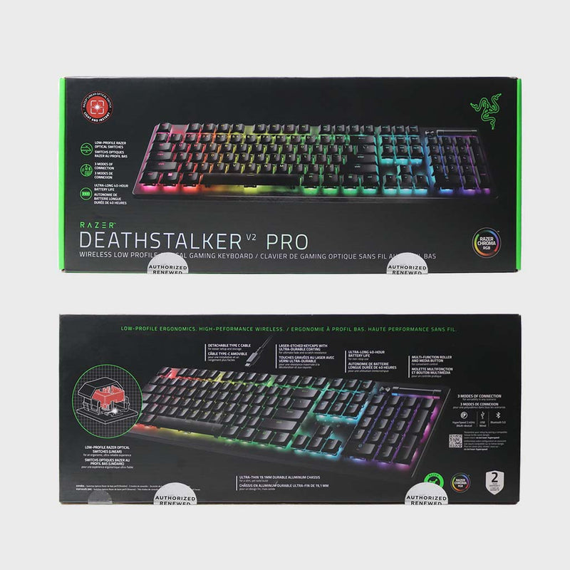 Razer DeathStalker V2 Pro Gaming Keyboard (Linear Red) (Razer Renewed)