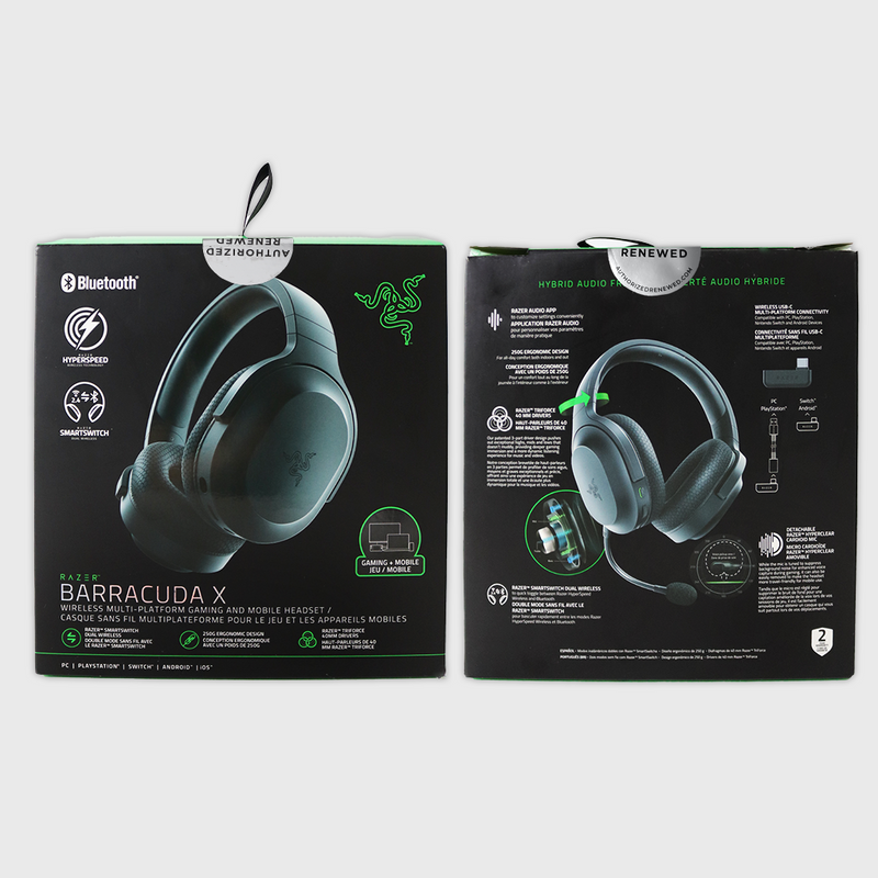 Razer Barracuda X (2022) Wireless Gaming & Mobile Headset (Razer Renewed)