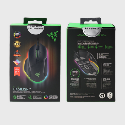 Razer Basilisk V3 Customizable Ergonomic Gaming Mouse (Razer Renewed)