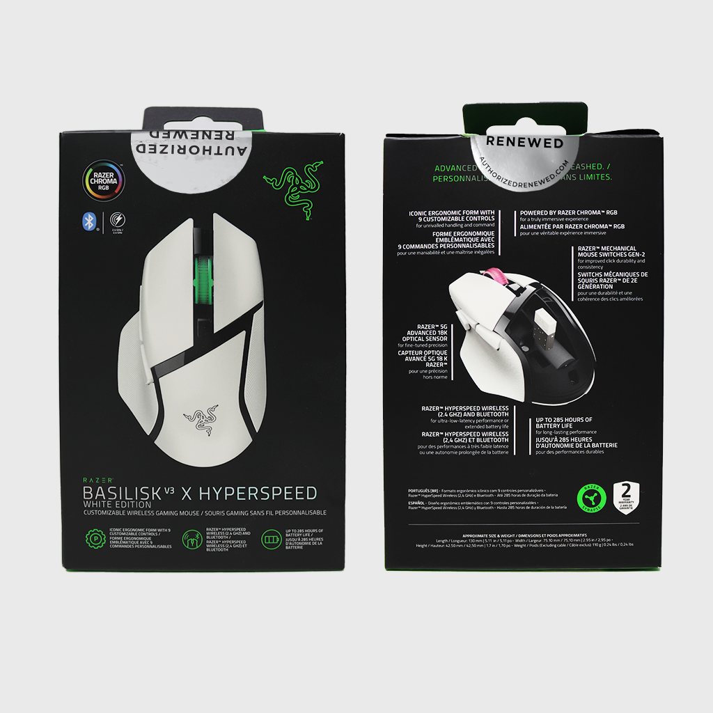 Razer Basilisk V3 X HS White (Razer Renewed)