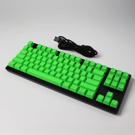 Razer Huntsman TE Gaming Keyboard - Green Keycaps - US Layout (Razer Renewed)