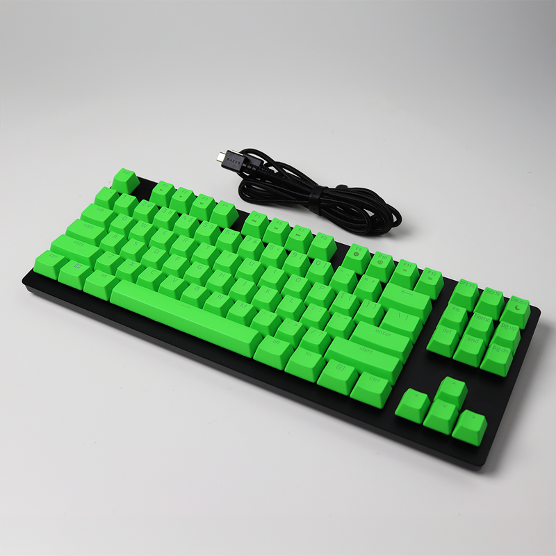 Razer Huntsman TE Gaming Keyboard - Green Keycaps - US Layout (Razer Renewed)