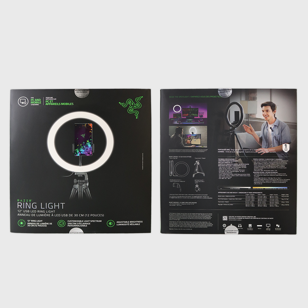 Razer Ring Light 12" Streaming and Selfie Light (Razer Renewed)