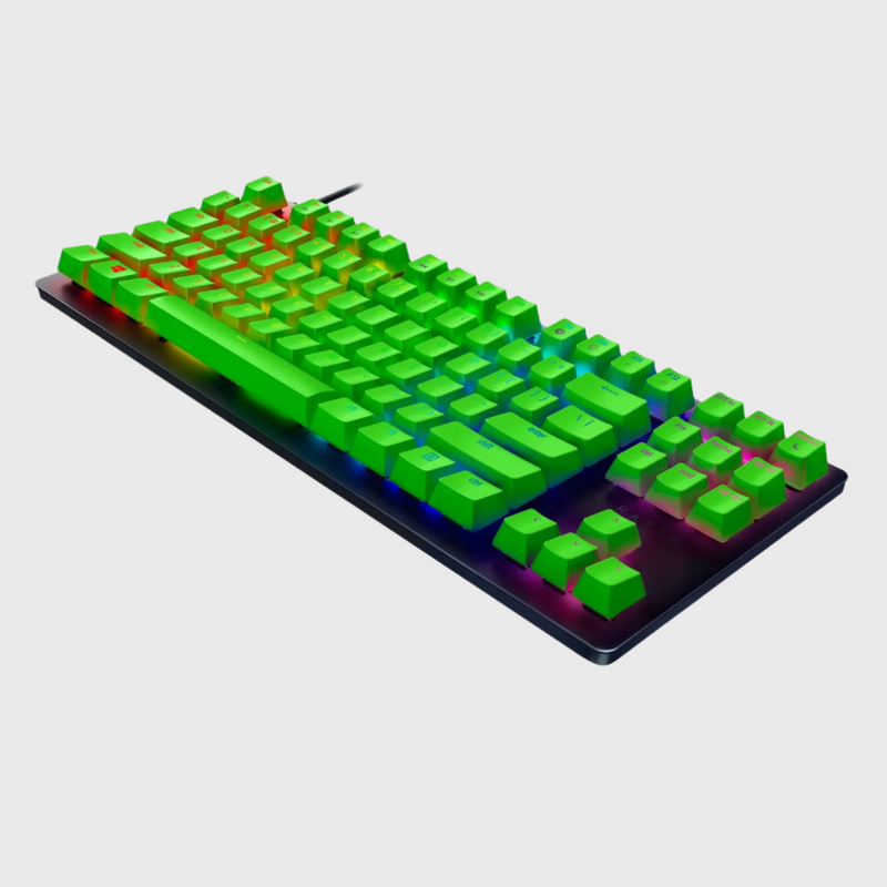 Razer Huntsman TE Gaming Keyboard - Green Keycaps - US Layout (Razer Renewed)