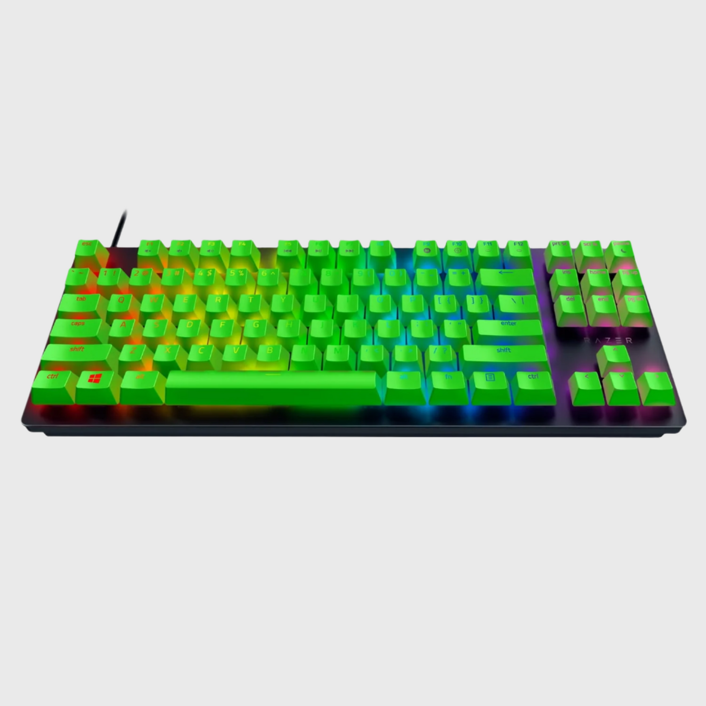 Razer Huntsman TE Gaming Keyboard - Green Keycaps - US Layout (Razer Renewed)