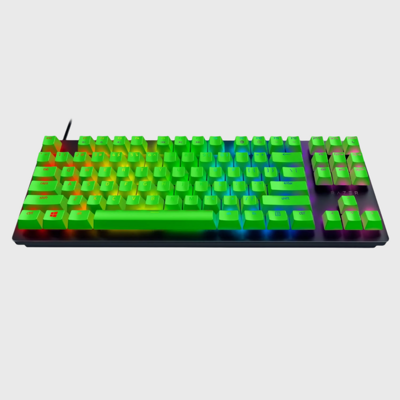 Razer Huntsman TE Gaming Keyboard - Green Keycaps - US Layout (Razer Renewed)