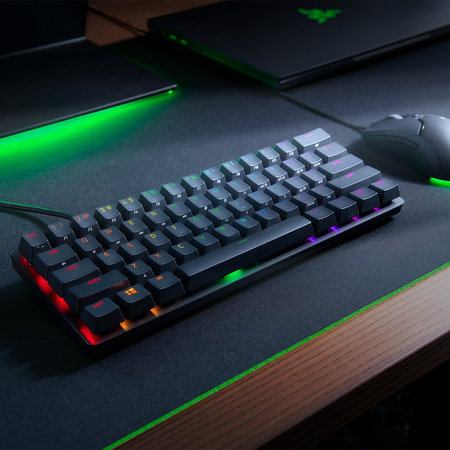 Razer Huntsman Mini Gaming Keyboard - Clicky Purple Switch (Razer Renewed)