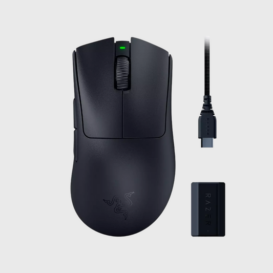 Razer DeathAdder V3 Pro + HyperPolling Dongle Gaming Mouse (Razer Renewed)